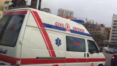 جريح جراء حادث سير في وطى المصيطبة 112112