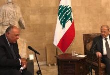 وصول وزير الخارجية المصري سامح شكري الى بيروت 112112