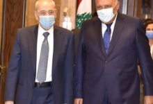 شكري بعد لقاء بري: تشرفت بلقاءه ونقلت له تحيات الرئيس السيسي 112112