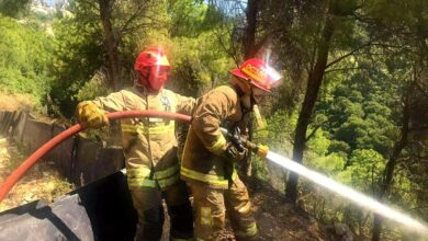 حريق أعشاب واشجار في سرجبال 112112