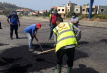 بلدية الجية: اليوم استطعنا تأمين كمية من الزفت على نفقتنا وباشرنا التزفيت 112112
