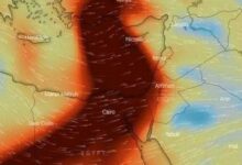 كتلة ضخمة جدًا من ثاني أوكسيد الكبريت تعبر منطقة الشرق الأوسط (بالفيديو) 112112