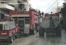 حريق داخل ثلاث محلات للأدوات الكهربائية في الشهابية 112112
