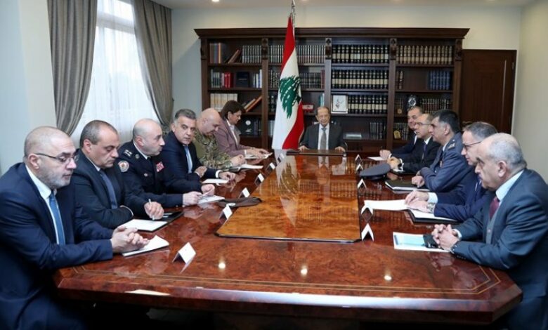 إنتهاء الإجتماع الأمني في قصر بعبدا 112112