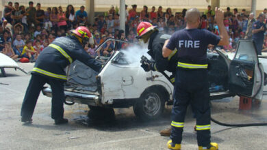 مناورة تدريبية للإستجابة لحالات الطوارئ في الكرنتينا 112112