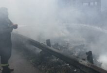 إخماد حريق أعشاب في العقيبة 112112