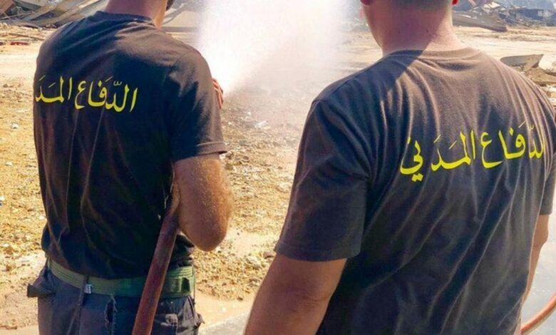 الدفاع المدني: مواصلة تنفيذ المهام في مرفأ بيروت 112112