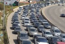 حركة المرور كثيفة من أوتوستراد النقاش باتجاه أنطلياس 112112