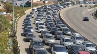 حركة المرور كثيفة من أوتوستراد النقاش باتجاه أنطلياس 112112