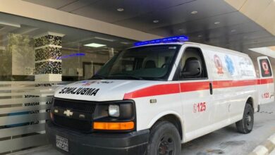 صور: جريحة جراء انزلاق دراجة نارية 112112