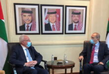 وزير الخارجية الفلسطيني ناقش مع نظيره الأردني التهدئة الأخيرة وخطة إعمار غزة 112112