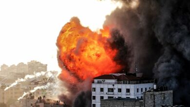 سلسلة غارات على مناطق متفرقة في قطاع غزة 112112