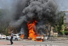 تل أبيب تتعرض لهجوم صاروخي 112112