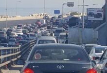 حركة المرور كثيفة على جادة شارل الحلو 112112