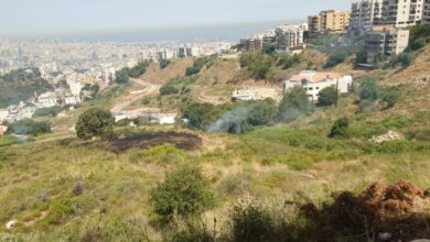 حريق شب في المدينة الصناعية في زحلة 112112