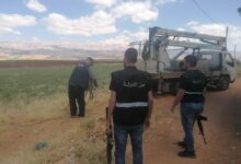 إزالة التعديات عن شبكة الكهرباء في سهل بعلبك 112112