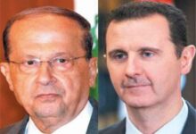 الرئيس عون تلقى برقية تهنئة بعيد المقاومة والتحرير من الرئيس الأسد 112112