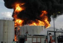 إندلاع حريق في مصفاة حمص وسط سوريا 112112