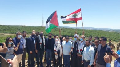 وقفة لتيار المستقبل عند الحدود الجنوبية تضامنا مع الشعب الفلسطيني 112112