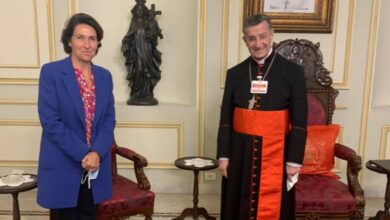 السفيرة الفرنسية في بكركي 112112