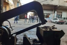 قطع طريق المدينة الصناعية الأولى في صيدا 112112