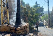 إخماد حريق أعشاب وأسلاك للطاقة الكهربائية في بيصور 112112