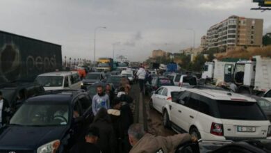 إقفال أوتوستراد الجنوب في الدامور والناعمة بالسيارات 112112