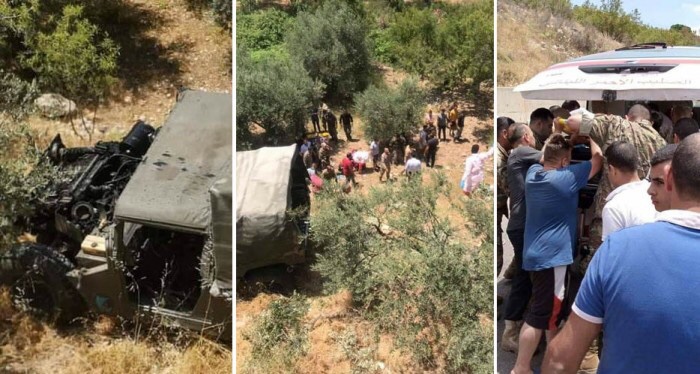 إصابة 6 عسكريين بجروح جرّاء انقلاب آلية تابعة للجيش في بلدة عزقي 112112