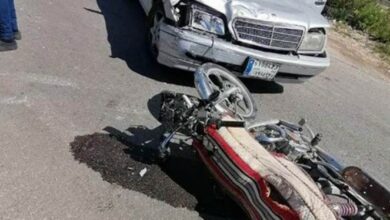 تصادم بين سيارة ودراجة نارية على أوتوستراد الصياد أوقع جريح 112112