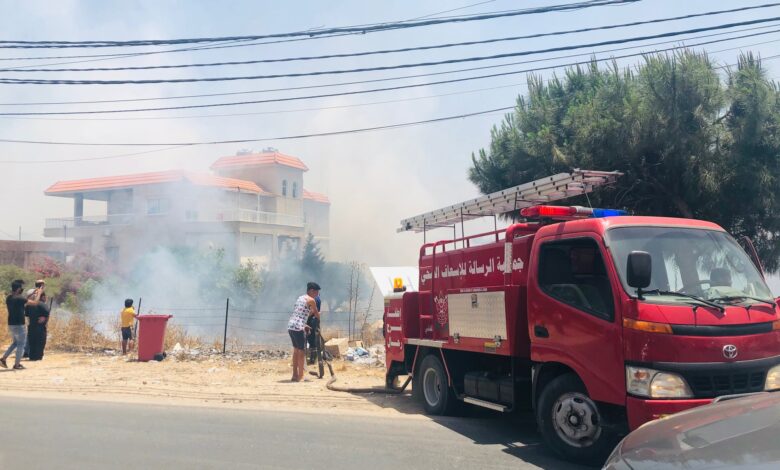 كشافة الرسالة الإسلامية تمكّنت من إخماد حريق في برج رحال قبل وصوله الى المنازل 112112