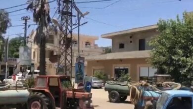 لعدم الحصول على مادتي المازوت والبنزين مُحتجّون يقطعون طريق ساحة بركة ميس الجبل 112112