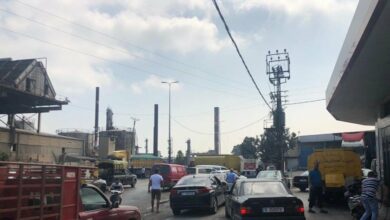 قطع السير على أوتوستراد البداوي محلة الأكومي 112112