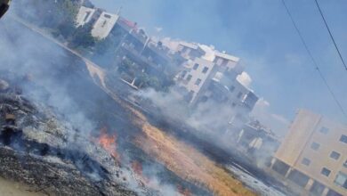 حريق أعشاب في حوش الأمراء-زحلة 112112