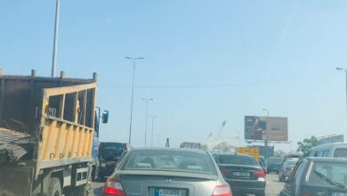 إعادة فتح السير على تقاطع المدينة الرياضية بيروت 112112