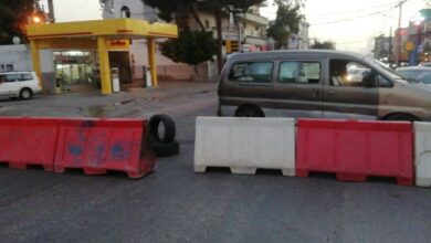 قطع الطريق عند مستديرة الدورة 112112