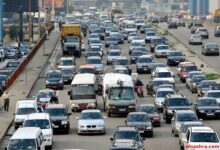 حركة المرور كثيفة على طريق انفاق المطار 112112