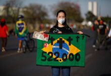 آلاف البرازيليين يتظاهرون للمطالبة بعزل الرئيس بولسونارو 112112