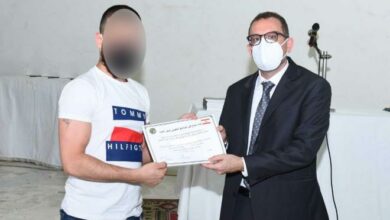 دورات محو أمّية في سجن رومية وتوزيع شهادات على المُشاركين 112112