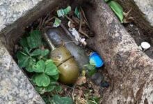 إنفجار قنبلة يدوية بعامل سوري على جانب أوتوستراد الجية 112112