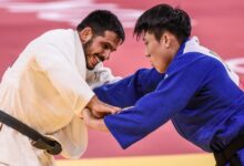 ناصيف يعود الى لبنان بعد سقوطه بعد هزيمته أمام المقاتل الكوري في الجودو 112112