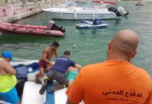 إصابة شخص جراء سقوطه عن زورق سياحي في ميناء جبيل 112112
