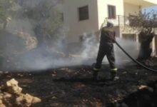 حريق شبّ في أعشاب و أشجار برية في دوما-البترون 112112