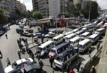 قطع طريق البالما من قبل سائقين السيارات العمومية والباصات 112112