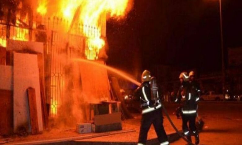 حريق شبّ داخل شقة سكنية في الجديدة 112112