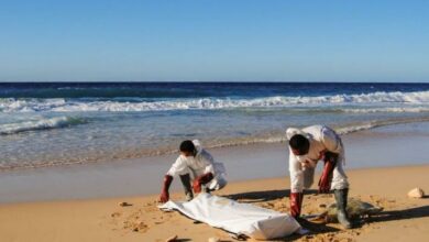 إنتشال جثّة مواطن من البحر في الغازية 112112