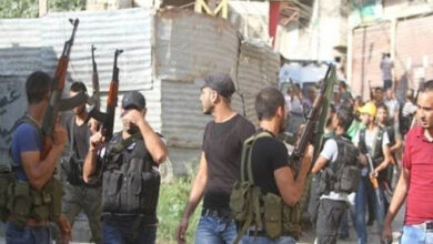 إشتباكات عنيفة شهدها مخيم عين الحلوة وسقوط جرحى 112112