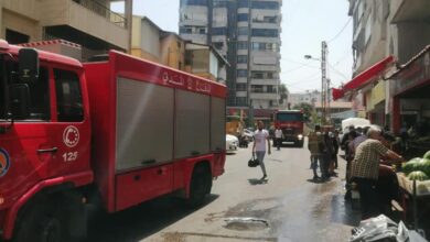 حريق محل لتصليح الكترونيات في الرويس 112112