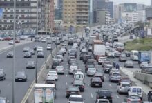 حركة المرور كثيفة على أوتوستراد الضبية 112112