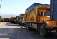 إعتصام لسائقي الشاحنات في مرفأ بيروت للمطالبة بتصحيح أجورهم 112112