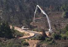 القوات الإسرائيلية تقوم بأعمال صب باطون في الجهة المقابلة للعديسة 112112